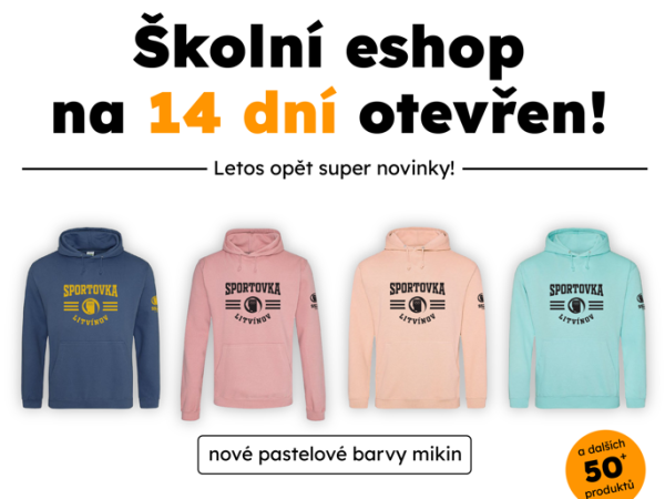 Školní kolekce oblečení s logem školy